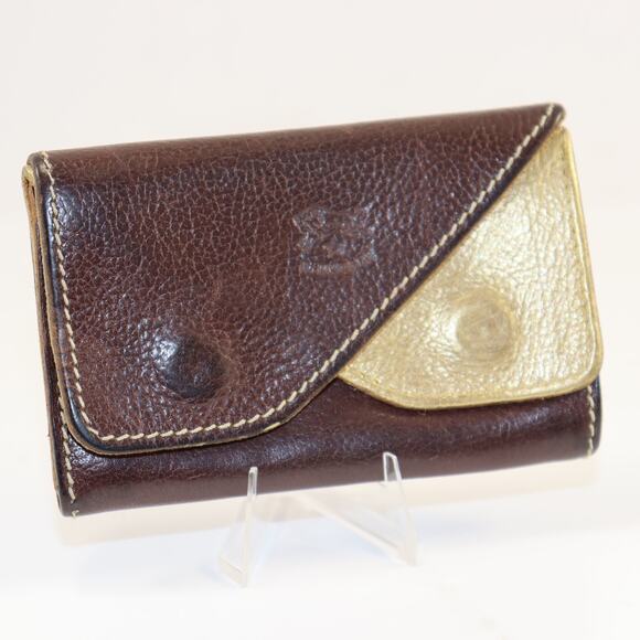 Il Bisonte x W.A. Di Filippo Leather Wallet – Made in Italy | Brown & Gold - Picture 1 of 7